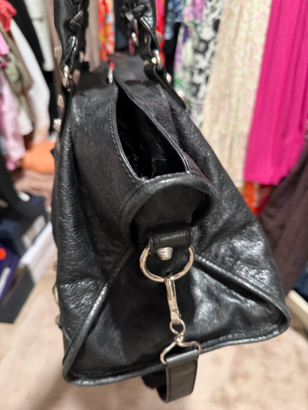 Balenciaga Le City bag Black lambskin leather - Picture 8 of 10